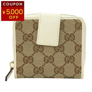 Gucci Bi fold Wallet GG Canvas Beige
